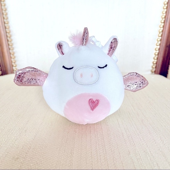 Squishmallow Other - NWT Squishmallow Raquel the Unicorn 3.5” clip on